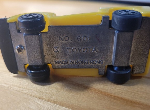 Vintage Hong Kong Playboy RX-7 No 601 Toyota Yellow Toy Car Race Racer Ladybug - Picture 7 of 7